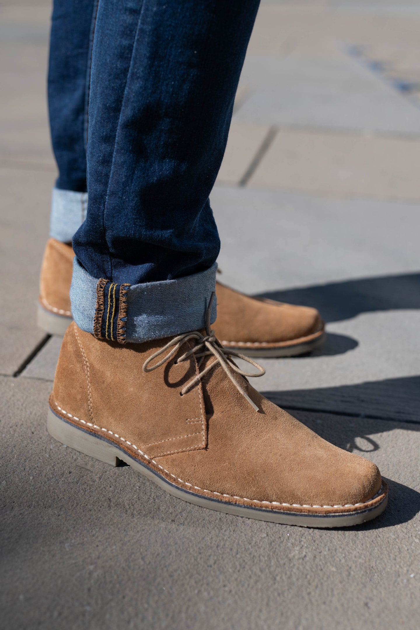 Roamers Sand Suede Desert Boots