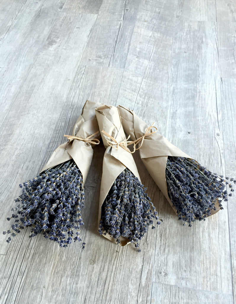 Real dried French Lavender Kraft paper bundle 