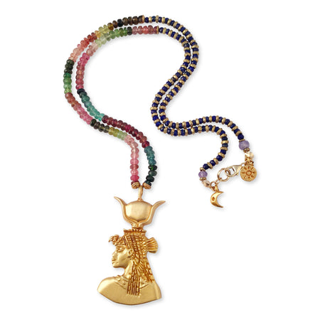 Tourmaline Egyptian Goddess necklace - Inner Goddess