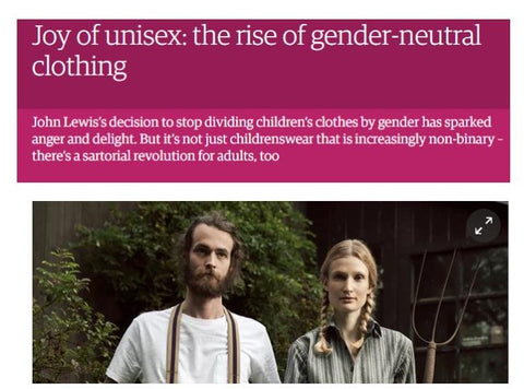 the joy of unisex - the Guardian newspaper - featuring GFW Clothing