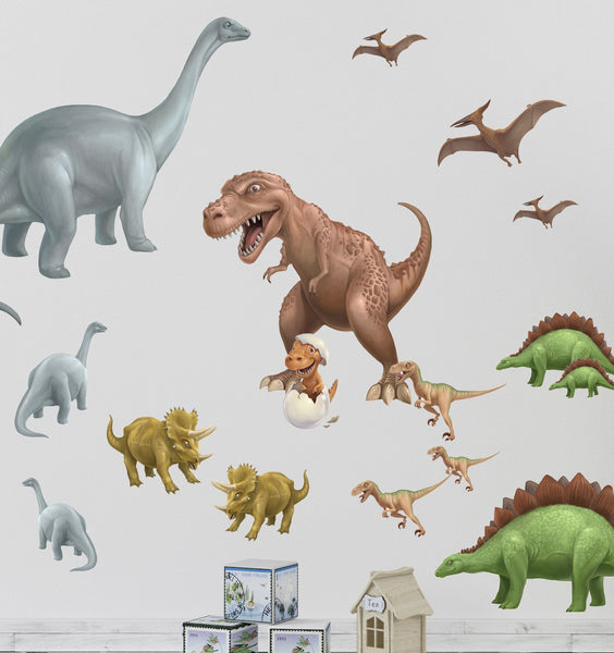 dinosaur decals mural bedroom theme decal prehistoric