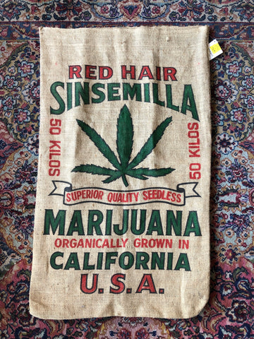 Sinsemilla Marijuana Burlap Bag