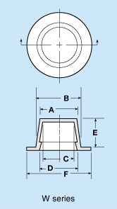 W series red plug dimensions diagram