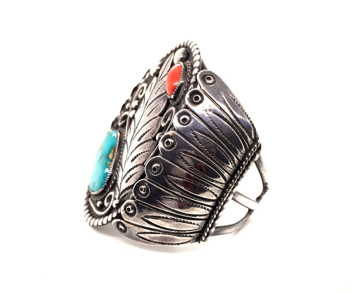 Details about   Ethnic Asian Sterling Silver Bracelet women Jewelry Turquise Coral Bracelet B13 