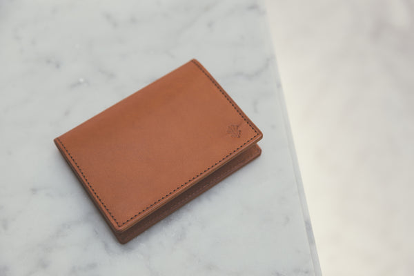 tan card wallet sonder leather