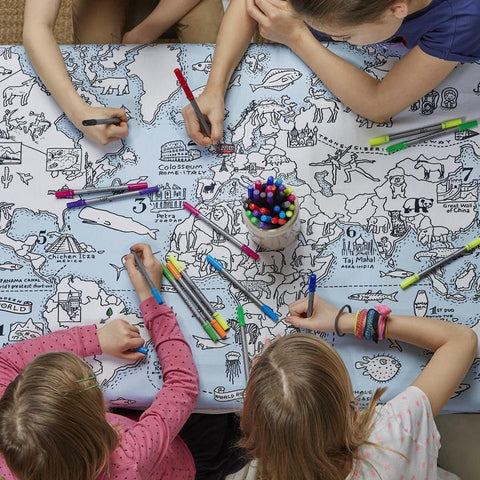 World Map table cloth