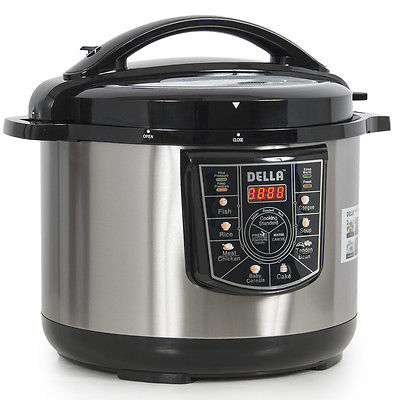 8-in-1 Electric Pressure Cooker Programmable Stainless Steel, 10-Quart 1400-Watt