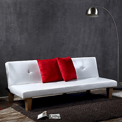 Futon Sofa Bed Sleeper Lounge Chair Furniture Convertible Couch w/ (2) Pillow