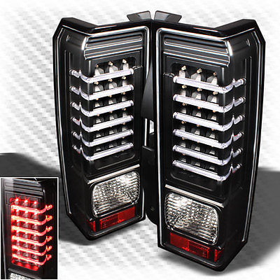 For 2006-2009 Hummer H3 LED Black Tail Lights Lamp Pair Taillights