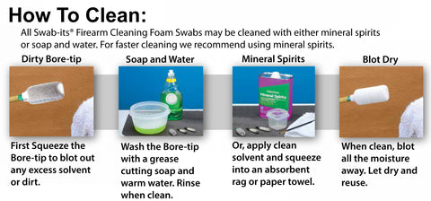 how to clean swab-its gun cleaning swabs