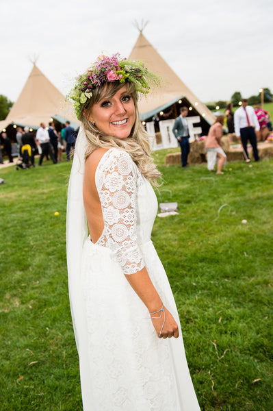 Mrs Sophie Wills - One of our happy festival wedding dress brides