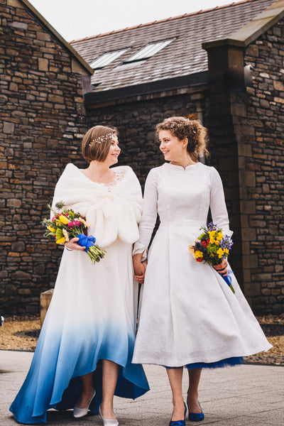 Mrs Adele Hill - One of our happy colourful wedding dress brides