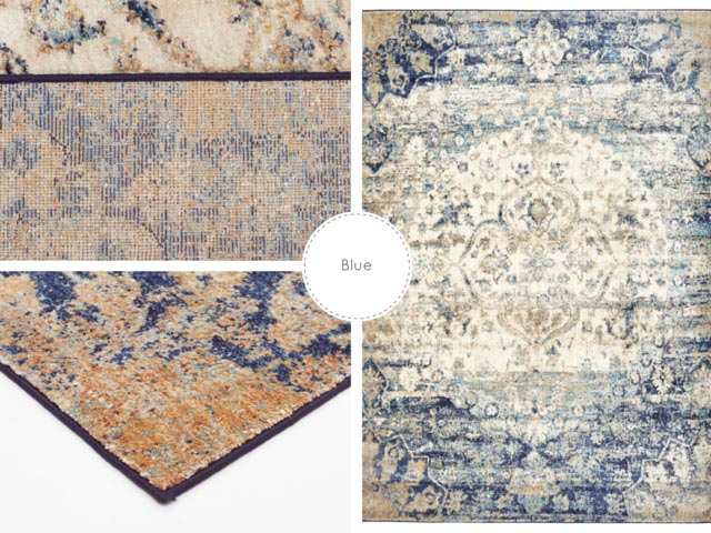 blue rug collage