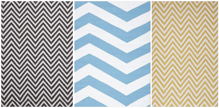 Chevron geometric rugs