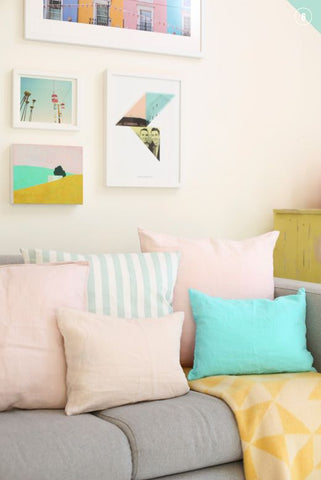pastel pillows and cushions