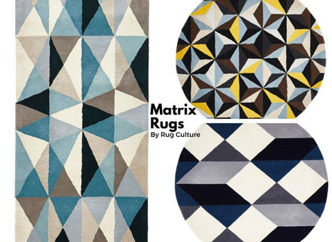 Matrix Rugs by Rug Culture Round rectangle and runner