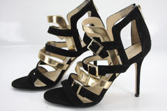 Jimmy Choo Bubble Bronx Leather Caged Strappy Sandals Size 39.5 New $925 Heels