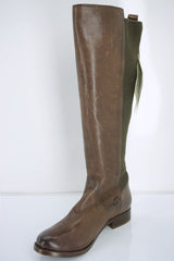 FRYE Molly Gore Tall Brown Leather stretch Riding Boots size 5.5 New $418
