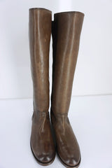 FRYE Molly Gore Tall Brown Leather stretch Riding Boots size 5.5 New $418