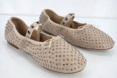 Valentino Rockstud Poudre Mary Jane Strap Ballet Flats Size 40 10 US NIB $795