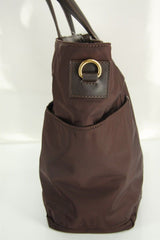Marc Jacobs Preppy Nylon Eliz-a-baby Diaper bag New $348 Carob brown tote