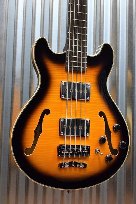 Warwick Rockbass Star Bass 5 String Semi Hollow Vintage Sunburst & Gig Bag #216