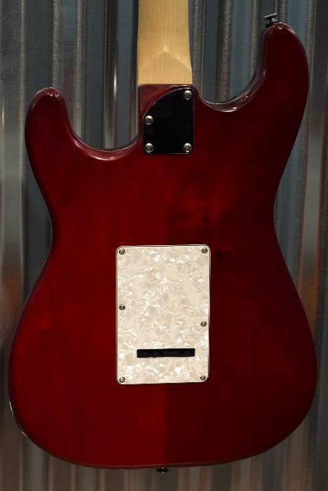 Vintage Guitars Custom Spec Vibrato V6PFCB P90 Flamed Cherry Burst Guitar & Case