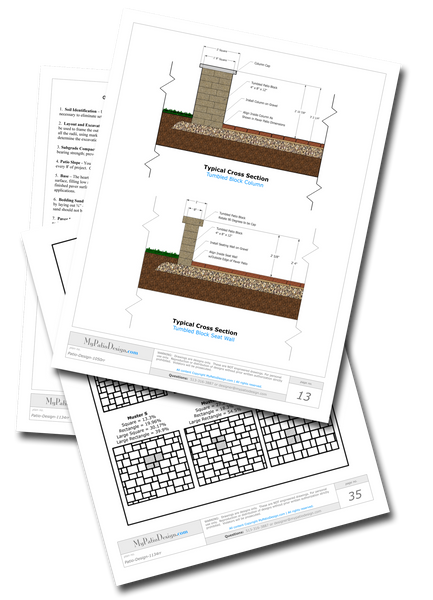 Paver patterns, installation tips, cross sections and more.