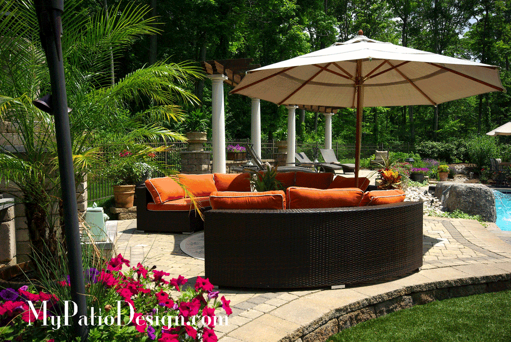 Patio Ideas - Blending Paver Patio with Stamped Concrete 3