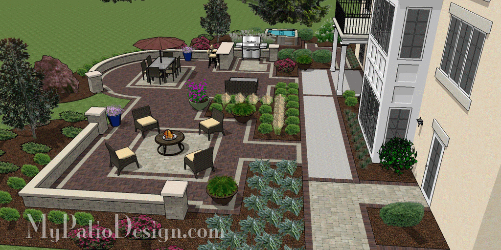 Patio designed to match home style 2
