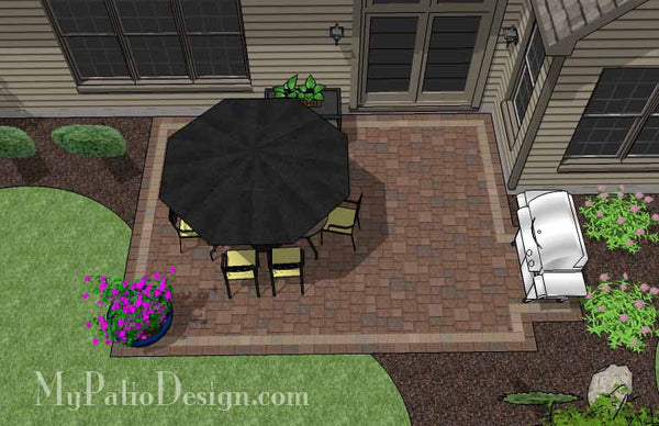DIY Rectangular Patio Design | Downloadable Patio Plan ...