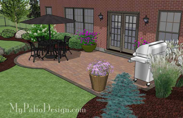Small Paver Patio Design | Patio Layout and Material List ...