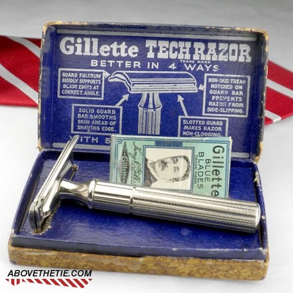 Gillette Fat Handle Tech 1938 45 With Original Box Above The Tie