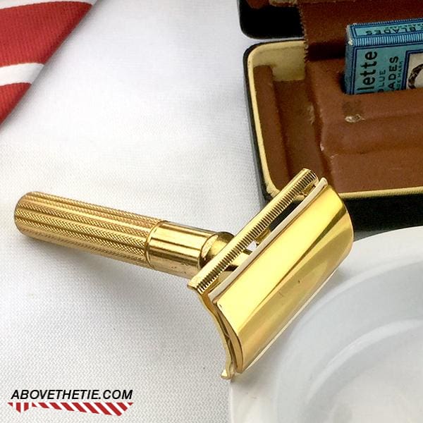 Gold Gillette Tech Safety Razor Case 1946 Above The Tie