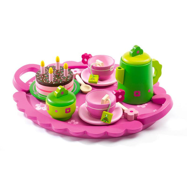 wooden tea party set