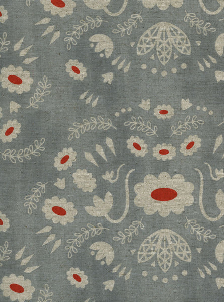 Folk Dress in Grey (CANVAS)