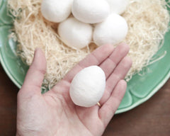 spun cotton eggs