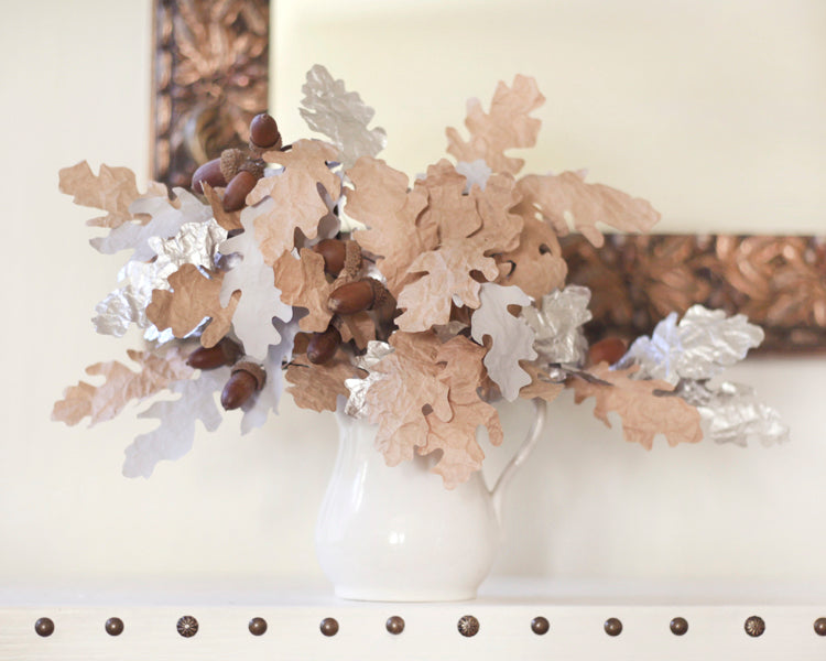 Paper Oak Leaves and Acorns Tutorial