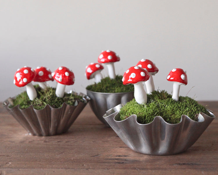 Tutorial: Plaster Fairy Mushroom Picks