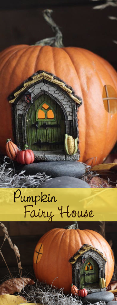 pumpkin fairy house for Halloween