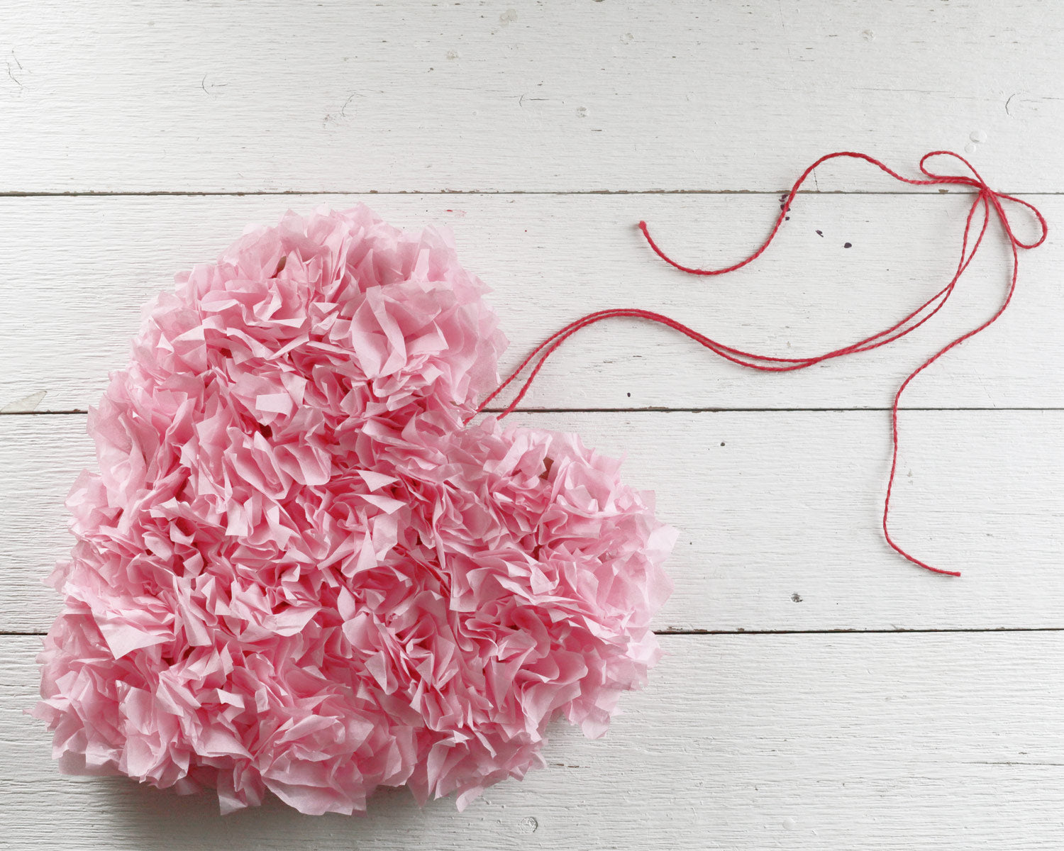 Tissue Paper Heart Craft Project