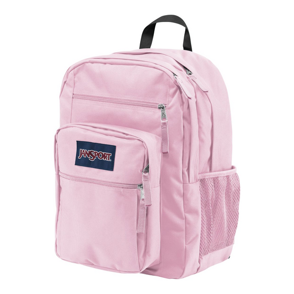 JanSport Big Student School Laptop Backpack Florescent Pink White Dot New w Tags 