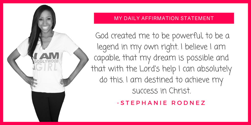 Godlywood Girl Daily Affirmation Statement