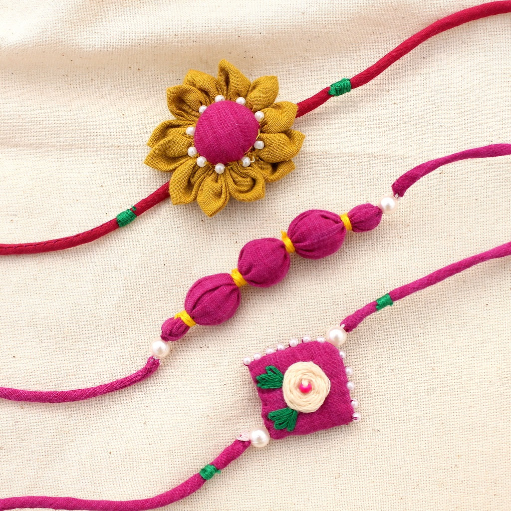 Textile Rakhi: Shop Eco friendly Rakhi online at bebaakstudio.com ...