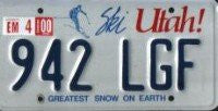 Utah Greatest Snow License Plate