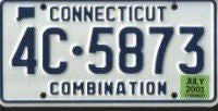Connecticut Combination License Plate