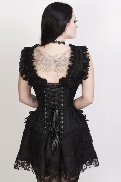 Locomotief vernieuwen muis Renita Halter Burlesque Corset Dress in Black Brocade