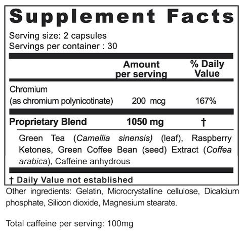 Raspberry Ketone Force Ingredients