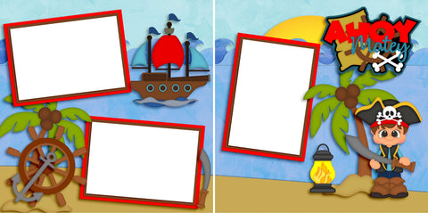 Ahoy Matey Boy - Digital Scrapbook Pages - INSTANT DOWNLOAD