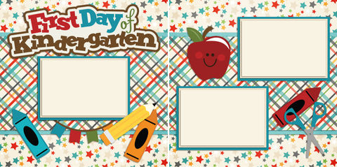 First Day of Kindergarten - 2215 - EZscrapbooks Scrapbook Layouts School